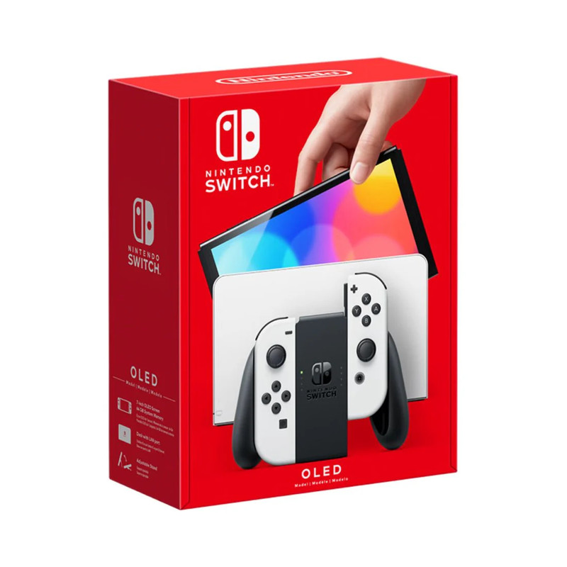 Nintendo Switch OLED Model HEG-001 64GB Handheld Console - White - جهاز ألعاب